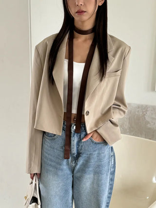 Luciter Slim Plain Scarf Muffler