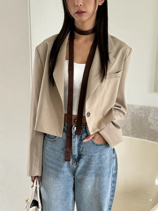 Luciter Slim Plain Scarf Muffler