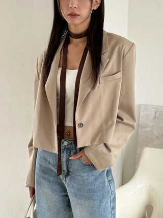 Luciter Slim Plain Scarf Muffler