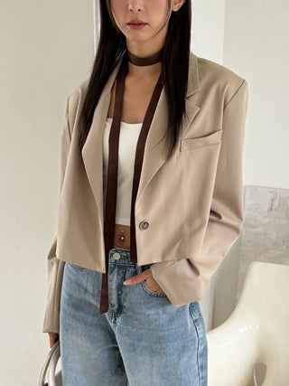 Luciter Slim Plain Scarf Muffler