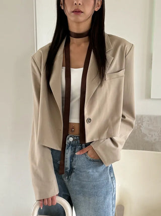 Luciter Slim Plain Scarf Muffler