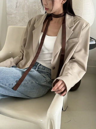 Luciter Slim Plain Scarf Muffler