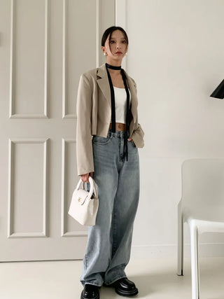 Luciter Slim Plain Scarf Muffler