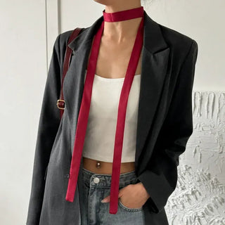 Luciter Slim Plain Scarf Muffler