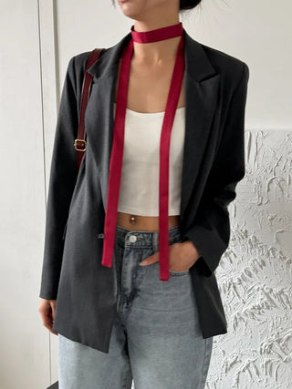 Luciter Slim Plain Scarf Muffler