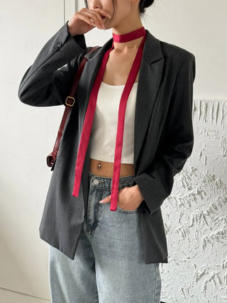 Luciter Slim Plain Scarf Muffler