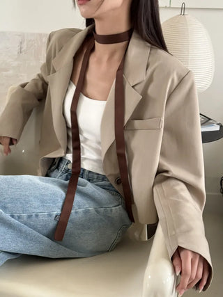 Luciter Slim Plain Scarf Muffler