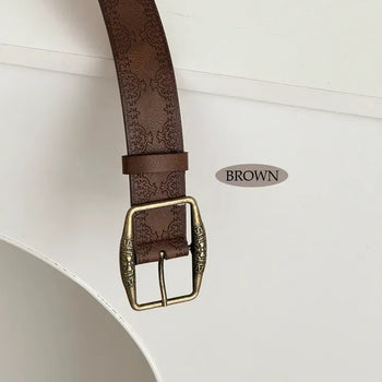 Big by Wes Gold Leather Big Belt