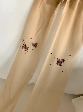 Mesh Fly Butterfly Tattoo Pantyhose