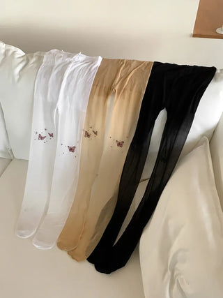 Mesh Fly Butterfly Tattoo Pantyhose