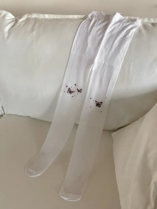 Mesh Fly Butterfly Tattoo Pantyhose