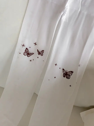 Mesh Fly Butterfly Tattoo Pantyhose