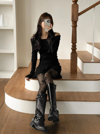 Easy Rose Pattern Mesh Pantyhose