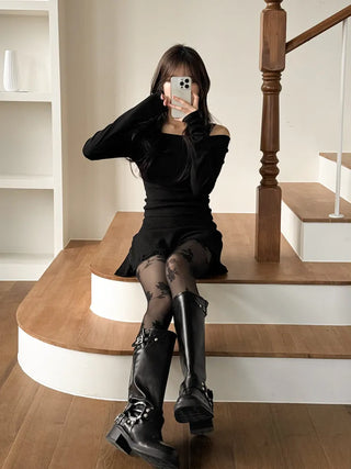 Easy Rose Pattern Mesh Pantyhose