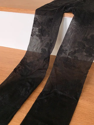Easy Rose Pattern Mesh Pantyhose