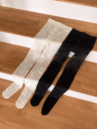 Easy Rose Pattern Mesh Pantyhose