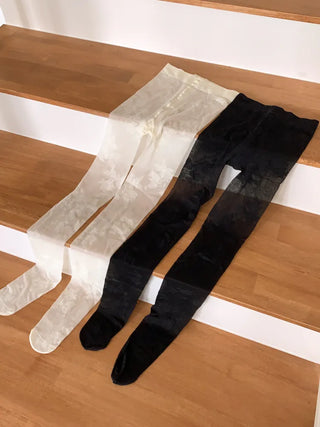 Easy Rose Pattern Mesh Pantyhose