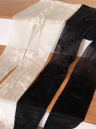 Easy Rose Pattern Mesh Pantyhose