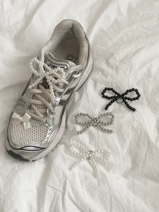 Bolly Pearl Ribbon Charm for Sneakers/Shoe Decoration