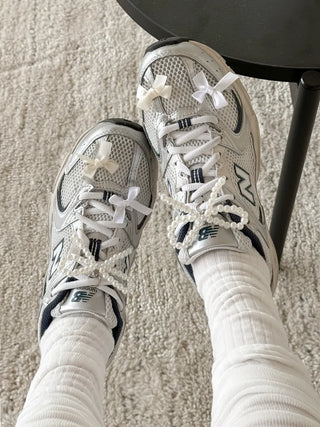 Bolly Pearl Ribbon Charm for Sneakers/Shoe Decoration