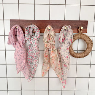 Watercolor Flower Pattern Hair Bandana Scarf