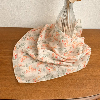 Watercolor Flower Pattern Hair Bandana Scarf