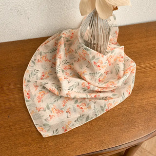 Watercolor Flower Pattern Hair Bandana Scarf