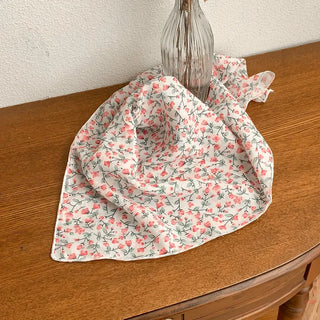 Watercolor Flower Pattern Hair Bandana Scarf
