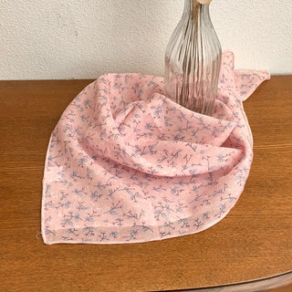 Watercolor Flower Pattern Hair Bandana Scarf
