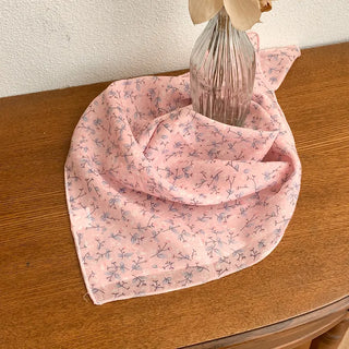 Watercolor Flower Pattern Hair Bandana Scarf