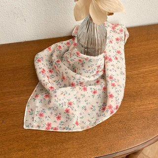 Watercolor Flower Pattern Hair Bandana Scarf