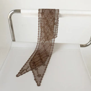 See-through Lace Long Tie Muffler Scarf Collection