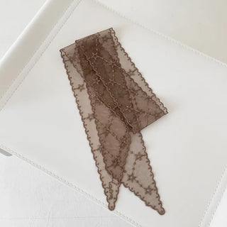 See-through Lace Long Tie Muffler Scarf Collection