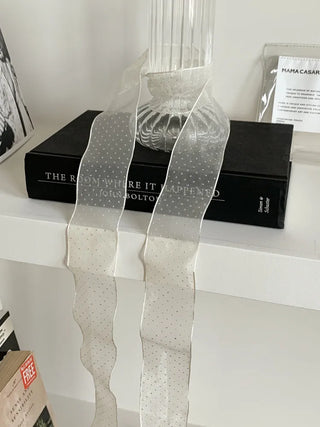 See-through Lace Long Tie Muffler Scarf Collection