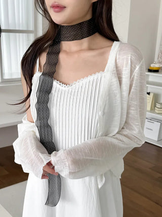 See-through Lace Long Tie Muffler Scarf Collection