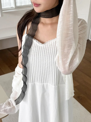 See-through Lace Long Tie Muffler Scarf Collection