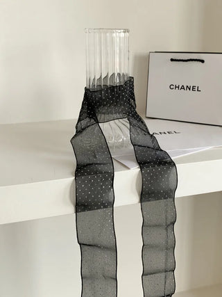 See-through Lace Long Tie Muffler Scarf Collection