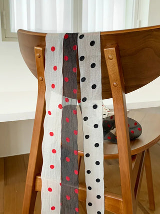 See-through Lace Long Tie Muffler Scarf Collection