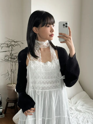 See-through Lace Long Tie Muffler Scarf Collection