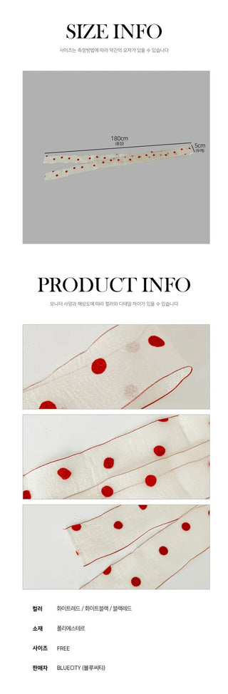 See-through Lace Long Tie Muffler Scarf Collection