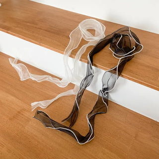 See-through Lace Long Tie Muffler Scarf Collection