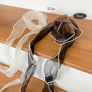 See-through Lace Long Tie Muffler Scarf Collection