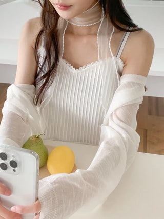 See-through Lace Long Tie Muffler Scarf Collection