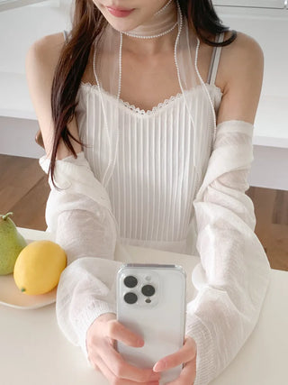 See-through Lace Long Tie Muffler Scarf Collection