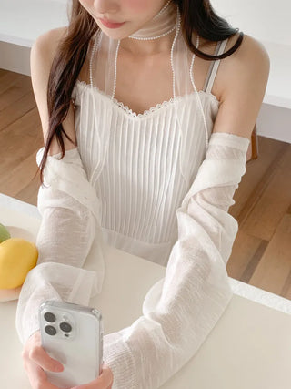 See-through Lace Long Tie Muffler Scarf Collection