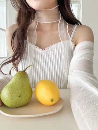 See-through Lace Long Tie Muffler Scarf Collection