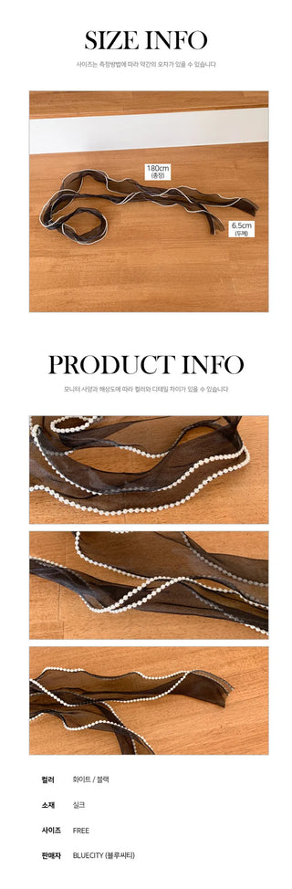 See-through Lace Long Tie Muffler Scarf Collection