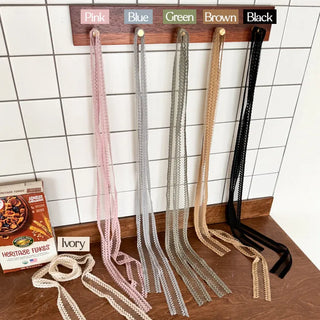 See-through Lace Long Tie Muffler Scarf Collection