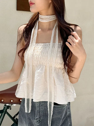 See-through Lace Long Tie Muffler Scarf Collection