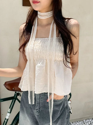 See-through Lace Long Tie Muffler Scarf Collection